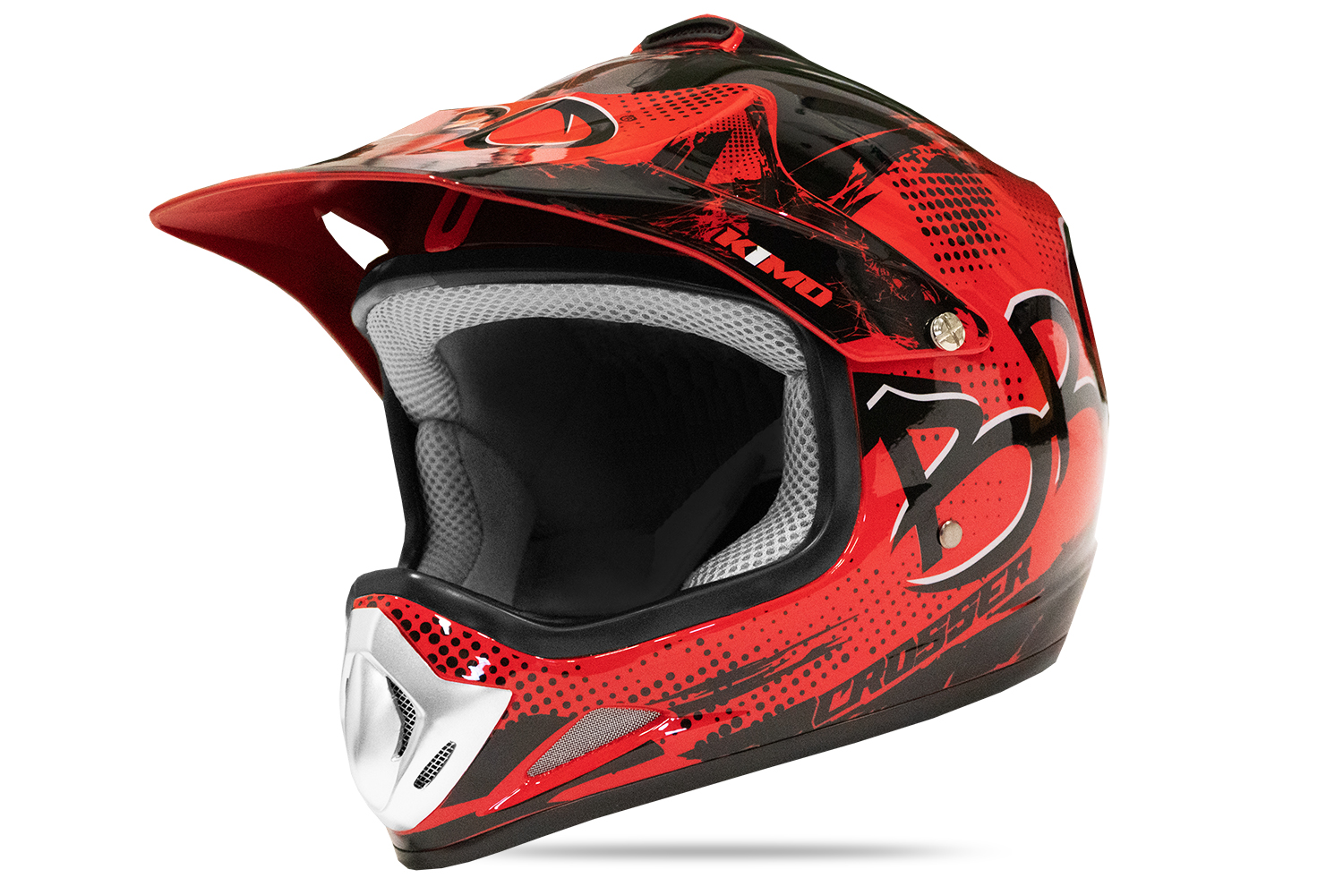 KIMO BRO Kinder Crosshelm Motocross Kinderhelm Rot