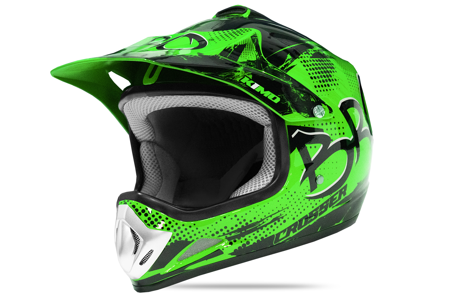 KIMO BRO Kinder Crosshelm Motocross Kinderhelm Grün