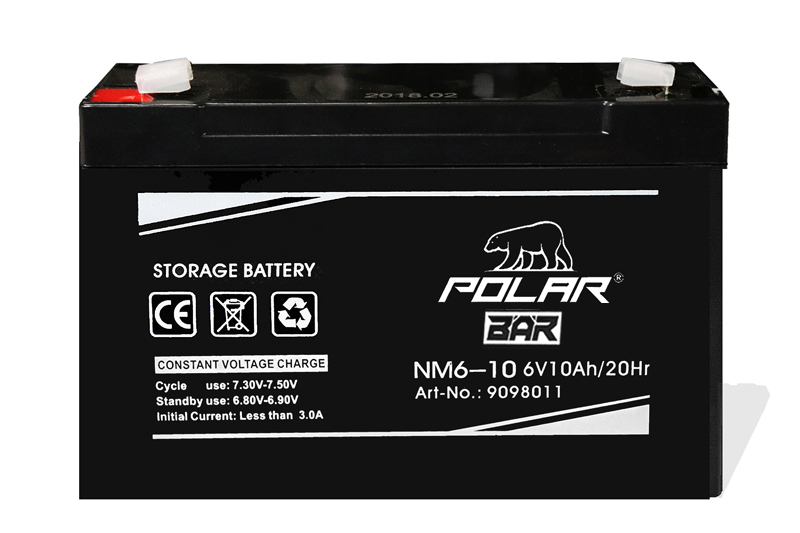 Polar Bär AGM Akku Batterie 6V 10Ah 20Hr NM6-10 wartungsfrei Powerbatterie